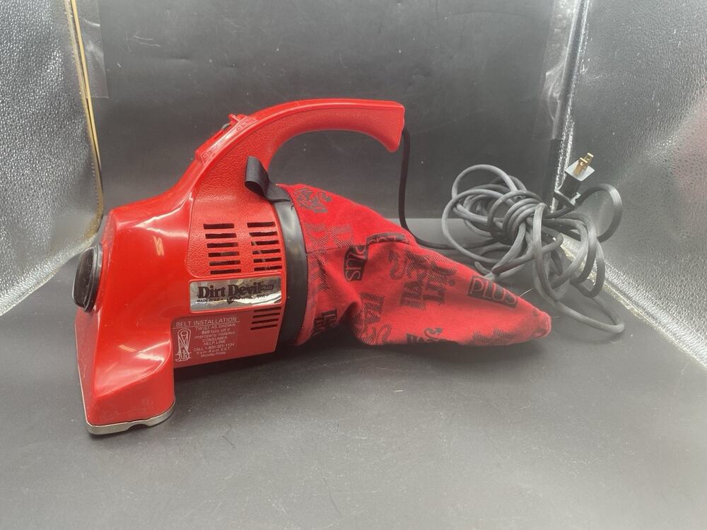 Vintage Dirt Devil Royal Plus Hand Held Vacuum Cleaner # 8130 Bag Attachment